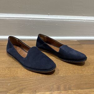 Franco Sarto Women Jasmine Loafers Slip On Shoes Navy Blue Suede Sz 7 EUR 37